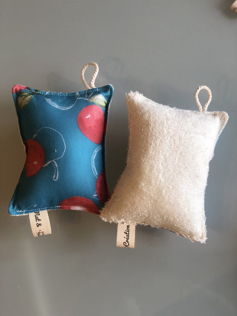 Éponge durable et lavable en coton et tissu éponge douce et absorbante