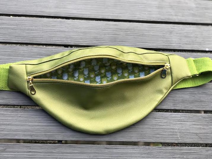 sac banane similicuir verte – Image 3