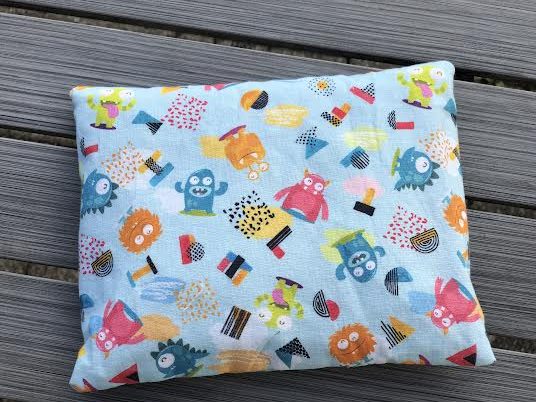 bouillotte  enfants graines de lin MONSTRES MULTICOLORES