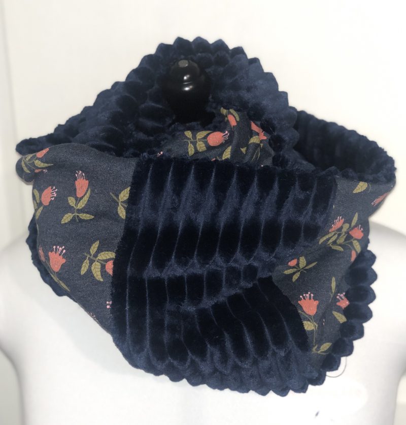 Tour de cou poppy bleu
