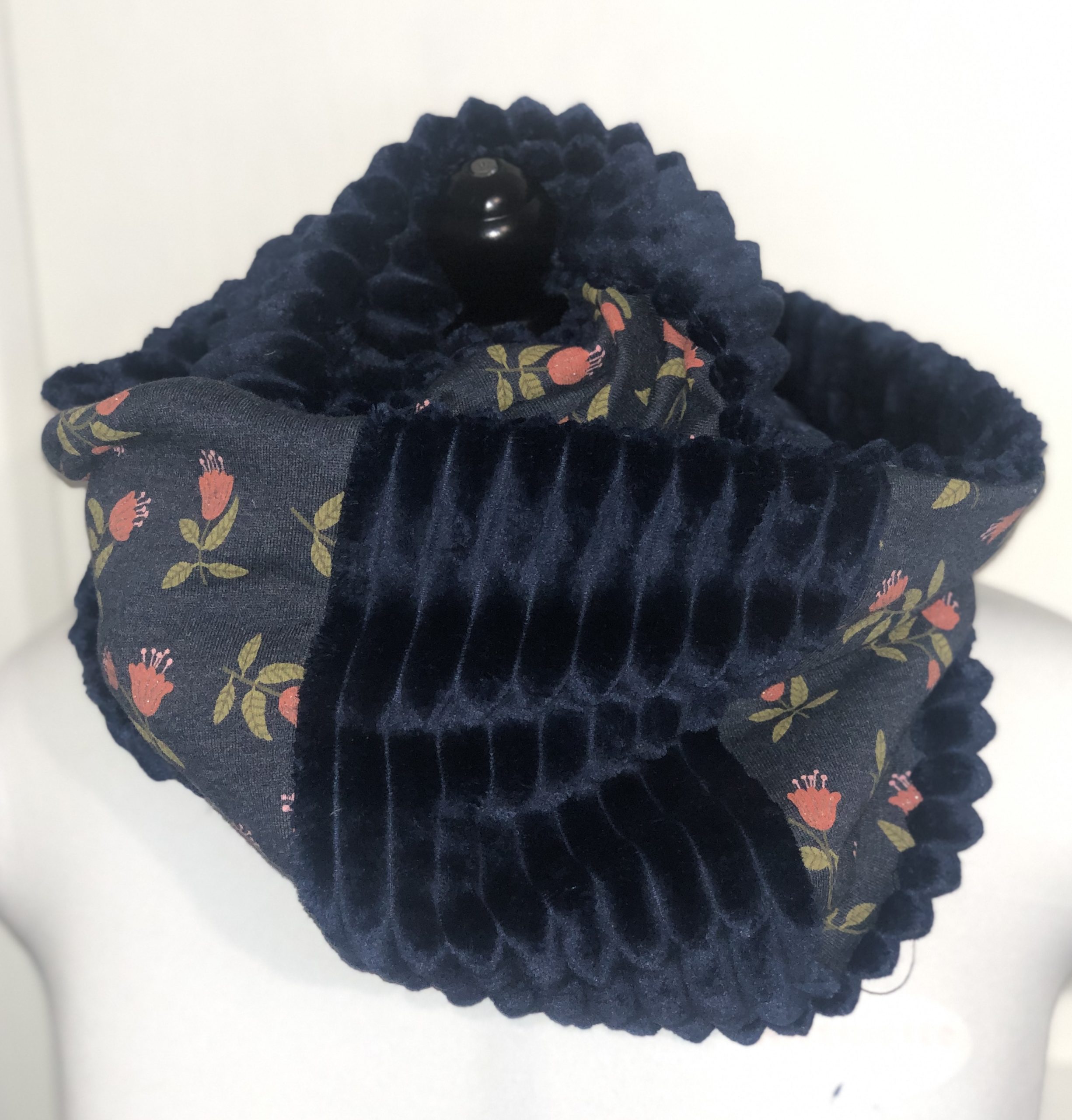 Tour de cou poppy bleu