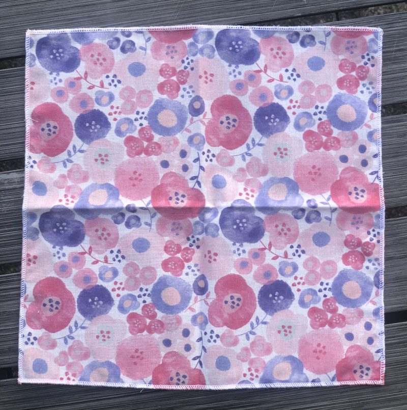 Mouchoirs en tissus fleurs roses