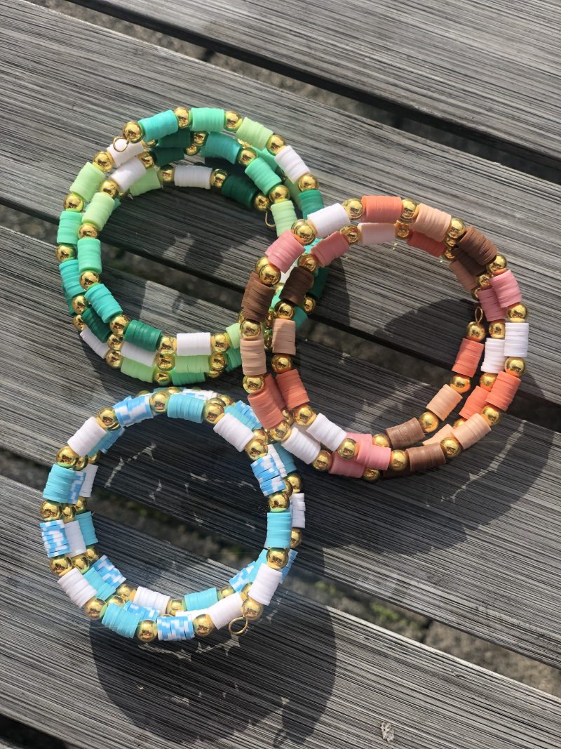 Bracelet Multi rangs en perle heishi