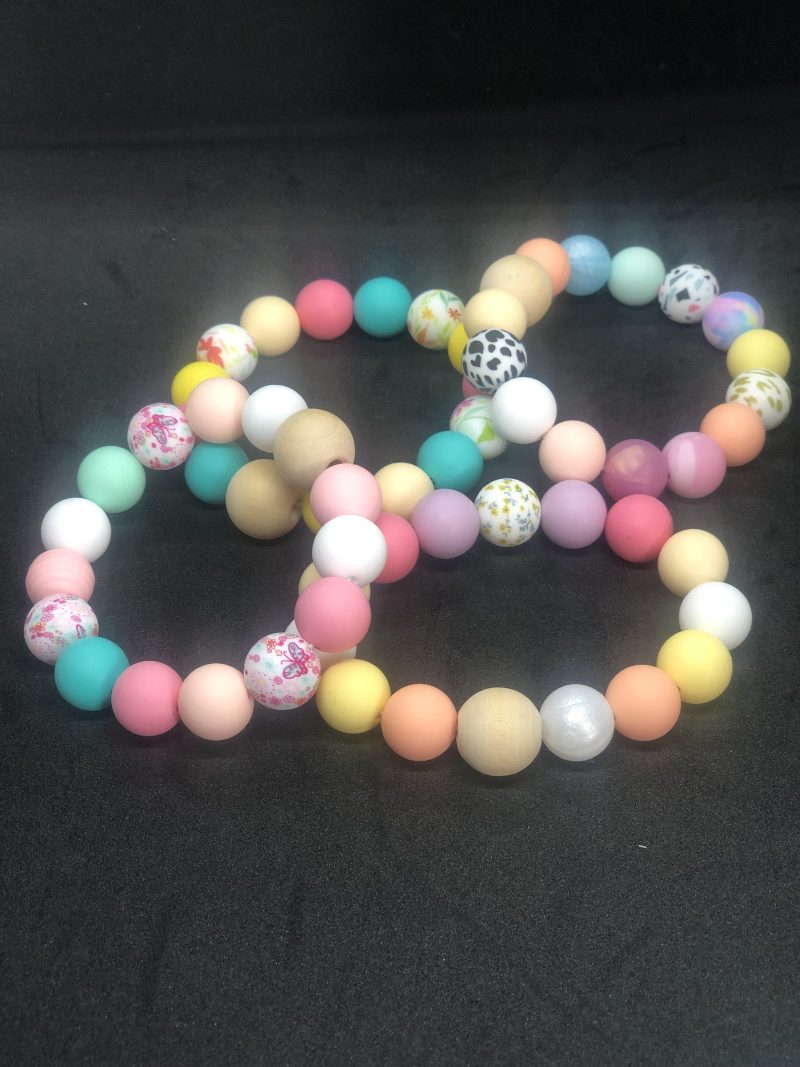 Bracelet perles silicone